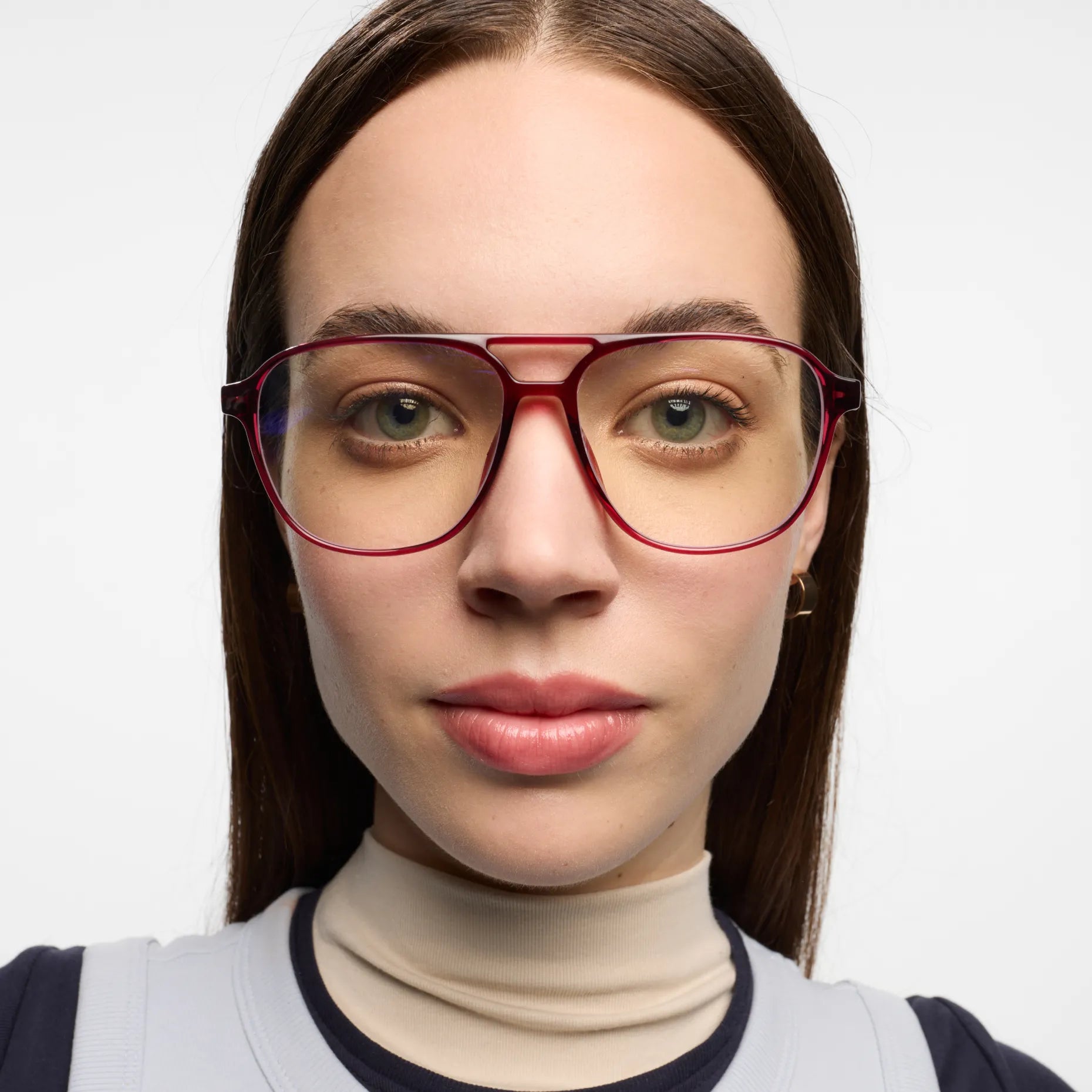 Brad Glossy Cherry - Lesgleraugu