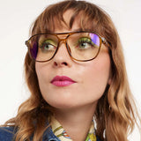 Brad Glossy Ecru Olive - Lesgleraugu